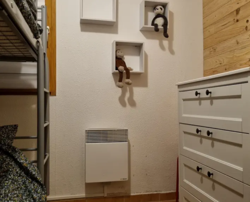 Bedroom 2 with bunk bed and chest of drawers