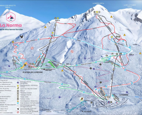 Ski map of ski resort La Norma 2024